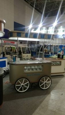 모바일 미니 아이스크림 카트와 냉장고 벤딩 카트