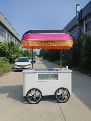 공장 직판 주문형 젤라토 카트 아이스크림 차가운 돌 아이스크림 카트