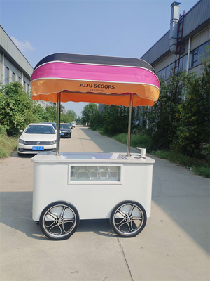 고품질 식품 트럭 아이스크림 디스플레이 캐비닛 젤라토 팝스 아이스크림 아이스크림 푸시 카트