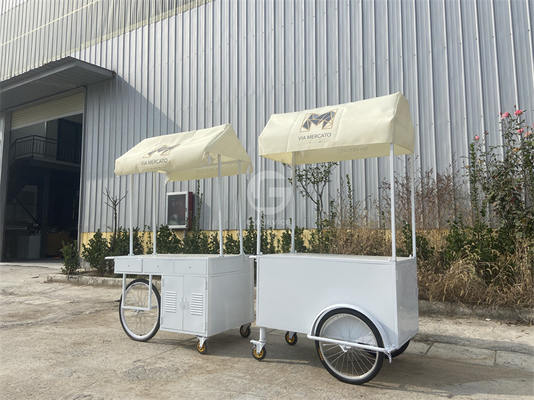 아이스크림 카트 상점 부드러운 프라이 미니 클래식 바 스쿠터 푸시 카트