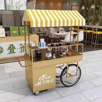도시 호텔 로비 아이스크림 커피 푸시 카트를 환영합니다