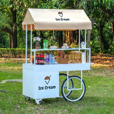 200W 야외 아이스크림 커피 푸시 카트 1200x600x2200mm 사용자 정의